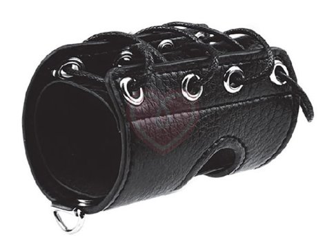 Сбруя для члена на шнуровке Cock Sheath 7,5 см фото 3