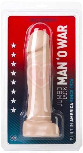 Дилдо Jumbo Jack Man O'War 25 см телесный фото 3