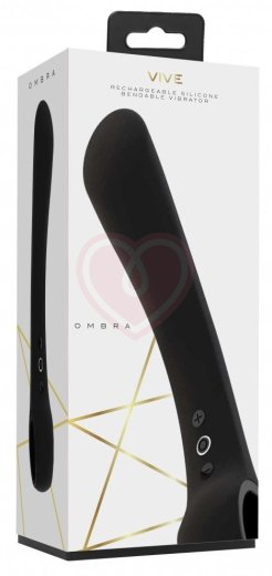 Гибкий вибратор Vive Ombra чёрный фото 3