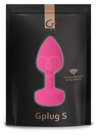 Анальная пробка с вибрацией Gvibe Gplug S малая розовая фото 2