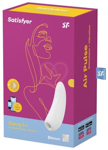 Вакуумный стимулятор с приложением Satisfyer Curvy 1+ белый фото 5