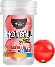 Масляный лубрикант в шариках Hot Ball Plus с охлаждающе-разогревающим эффектом