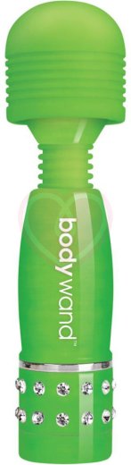 Мини-массажер с кристаллами BodyWand светящийся в темноте зеленый фото 1