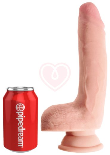 Фаллоимитатор с мошонкой на присоске King Cock Triple Density 18 см телесный фото 4