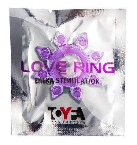 Кольцо эрекционное Toyfa Love Ring снежинка фиолетовое фото 2
