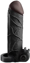 Насадка удлинитель с вибрацией Vibrating Real Feel Extension 16,5 см черная