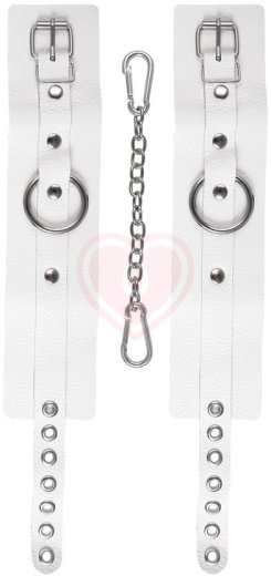 Оковы на ноги с люверсами Pecado BDSM белые фото 5
