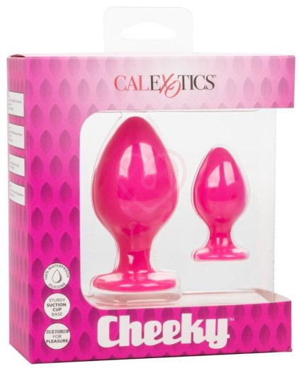 Набор из двух анальных пробок Cheeky розовый фото 4