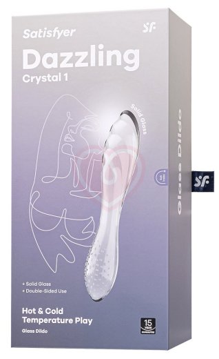 Двухсторонний стеклянный фаллоимитатор Satisfyer Dazzling Crystal 1 прозрачный фото 5