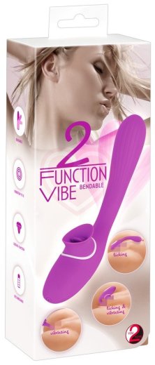Гибкий вибратор с клиторальным стимулятором 2 Function Vibe фото 6