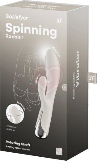 Вибратор-кролик с ротацией Satisfyer Spinning Rabbit 1 бежевый фото 6