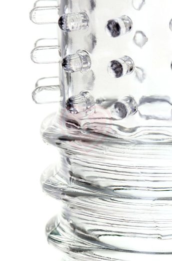 Прозрачная насадка на пенис для дополнительной стимуляции ToyFa A-Toys фото 3