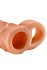 Насадка удлинитель с кольцом на мошонку Perfect Extension with Ball Strap 18 см телесная фото 3