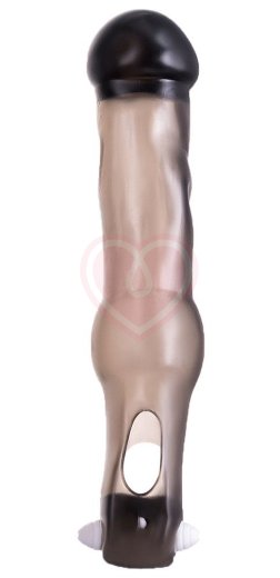 Насадка на пенис с кольцом ToyFa Xlover чёрная фото 2
