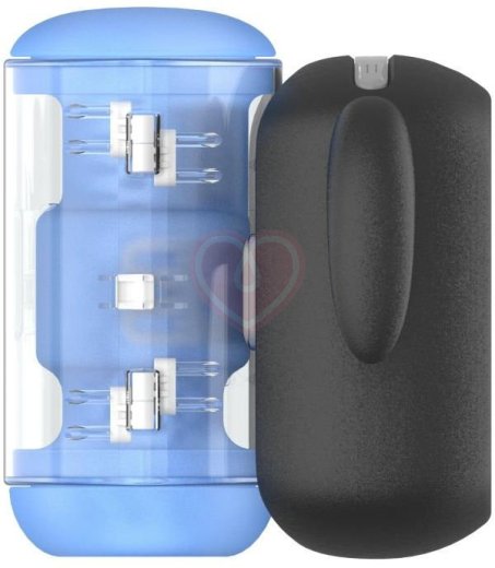 Робот-мастурбатор с вибрацией и нагревом Amovibe Black Knight Massaging Beads фото 4