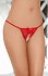 Стринги ажурные с бантиком открытые Soft Line Collection красные фото 1