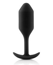 Утяжелённая анальная пробка для ношения b-Vibe Snug Plug 2 малая чёрная