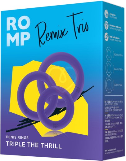 Набор эрекционных колец Romp Remix Trio фиолетовый фото 2