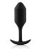 Утяжелённая анальная пробка для ношения b-Vibe Snug Plug 2 малая чёрная фото 1