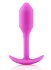 Утяжелённая анальная пробка для ношения b-Vibe Snug Plug 1 мини розовая фото 1