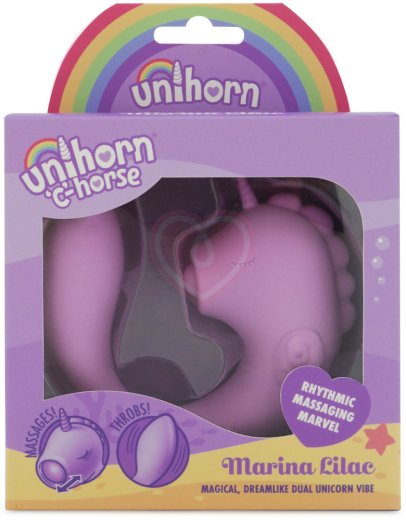 Двусторонний вибратор Unihorn C Horse Marina Lilac с функцией пульсации фиолетовый фото 2