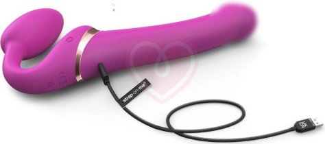 Безремневой страпон с вибрацией и пультом ДУ Strap-On-Me Multi Orgasm L фуксия фото 2