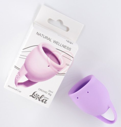Менструальная чаша Lola Natural Wellness Orchid 20 мл нежно-сиреневая фото 2