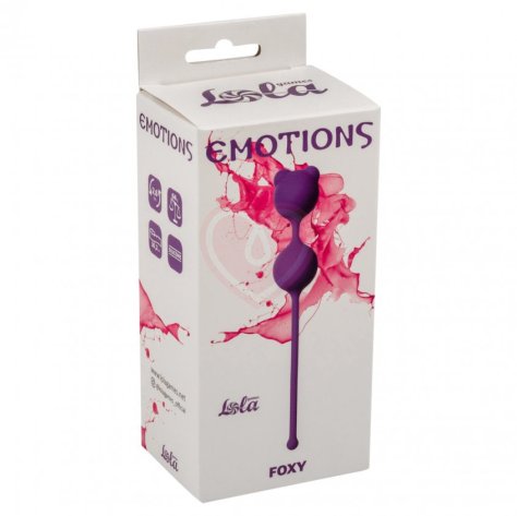 Вагинальные шарики с ушками Emotions Foxy фиолетовые фото 3