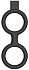 Двойное кольцо с электростимуляцией Shots Cock Ring with Ballstrap фото 1