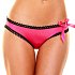 Трусики с ажурной попкой и бантиком Hustler Lingerie чёрно-розовые фото 2