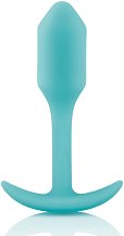 Утяжелённая анальная пробка для ношения b-Vibe Snug Plug 1 мини голубая