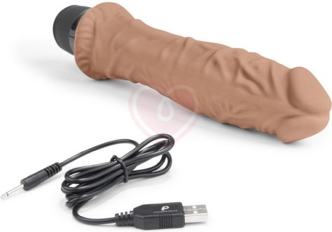 Реалистичный вибратор PowerCocks Girthy 20 см мокка фото 3