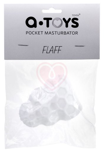 Рельефный мини-мастурбатор A-Toys Flaff 8 см белый фото 2