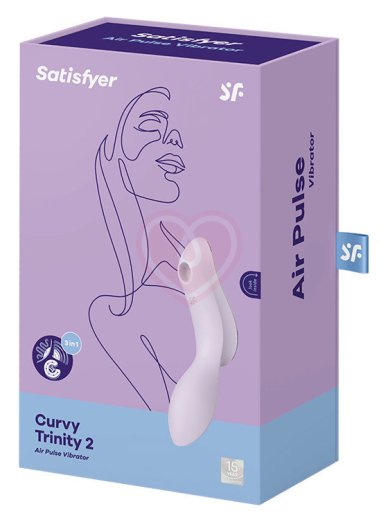 Вакуумный вибростимулятор с изгибом Satisfyer Curvy Trinity 2 сиреневый фото 6