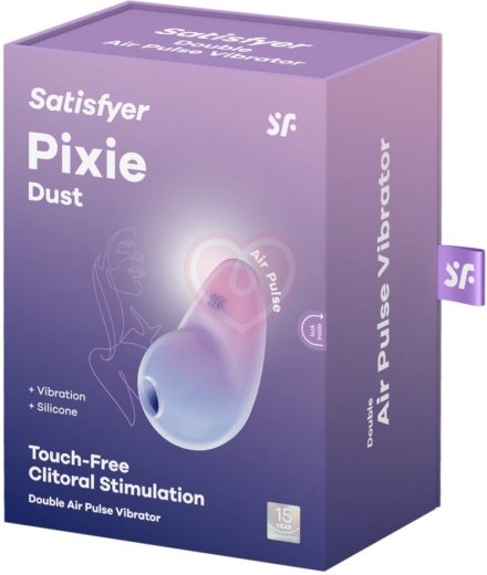 Вакуумно-волновой клиторальный вибростимулятор Satisfyer Pixie Dust фиолетово-розовый фото 5