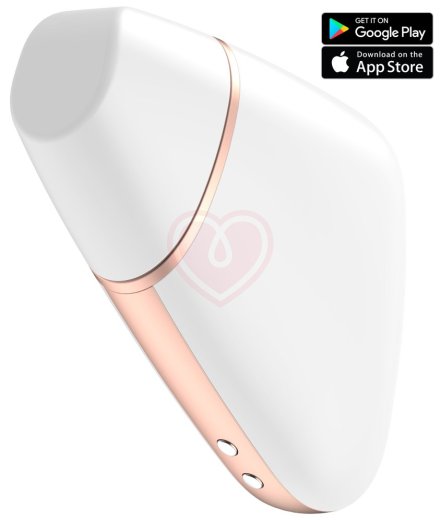 Вакуумный стимулятор с приложением Satisfyer Love Triangle белый фото 1