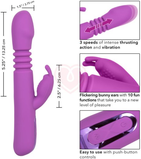 Вибратор-кролик с пульсацией Elite Thrusting Rabbit лиловый фото 5