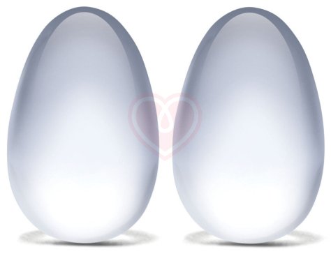 Набор из 2 вагинальных шариков из стекла Glass Yoni Eggs Set фото 1