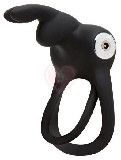 Двойное эрекционное виброкольцо Happy Rabbit Cock Ring чёрное фото 4