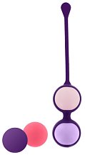 Набор из 4 вагинальных шариков Rianne S Pussy Playballs с розовой косметичкой
