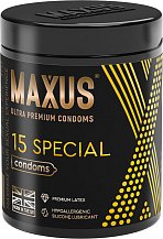 Презервативы с точками и рёбрами Maxus Special 15 шт с кейсом