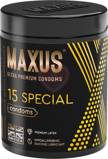 Презервативы с точками и рёбрами Maxus Special 15 шт с кейсом фото 1
