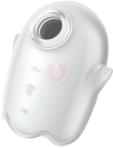 Вакуумый вибростимулятор клитора Satisfyer Glowing Ghost светящийся в темноте белый фото 5