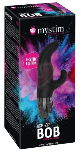 Вибратор с электростимуляцией Mystim Hop Hop Bob Black Edition чёрный фото 3