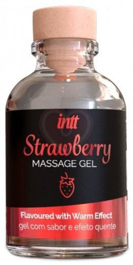 Разогревающий гель Intt Strawberry со вкусом клубники 30 мл фото 1