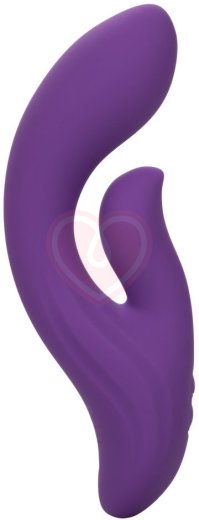Вибратор с клиторальным кончиком Stella Liquid Silicone Dual Pleaser фиолетовый фото 3