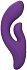 Вибратор с клиторальным кончиком Stella Liquid Silicone Dual Pleaser фиолетовый фото 3