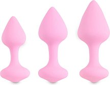 Набор из 3 анальных пробок Bibi Butt Plug Set розовый