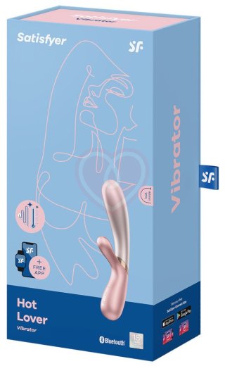 Вибратор с клиторальным стимулятором, подогревом и приложением Satisfyer Hot Lover розовый фото 5
