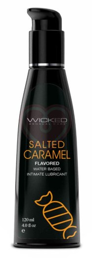 Оральный лубрикант Wicked Aqua Salted Caramel со вкусом солёной карамели 120 мл фото 1
